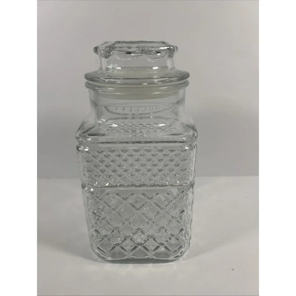 Vintage Anchor Hocking Wexford Clear Glass Canister